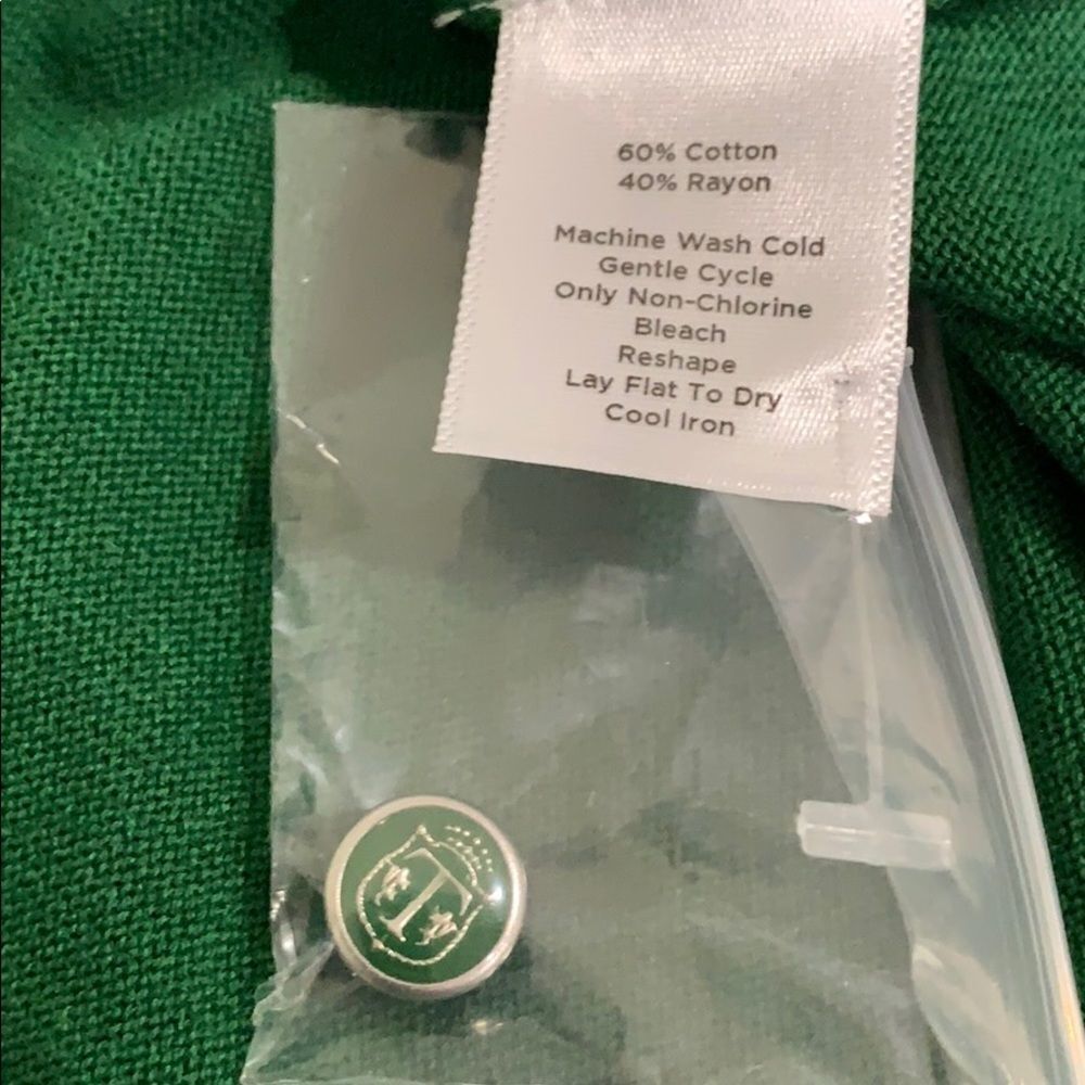 NWT Talbots Women’s Green Stretch Polo Shirt Size Large - Picture 6 of 6